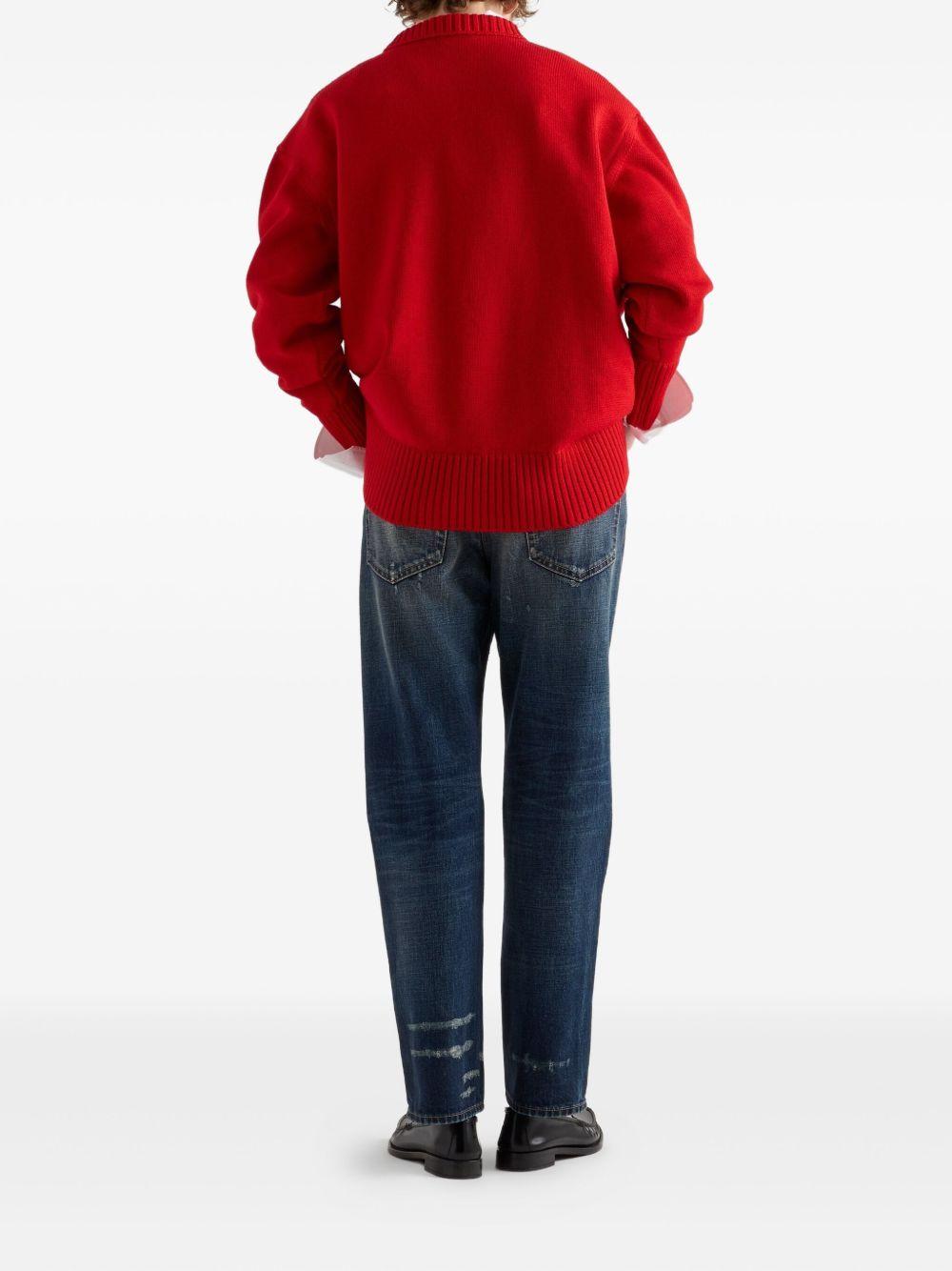 Five-pocket washed denim jeans GFP5361631 S-OOOF0008 PRADA 