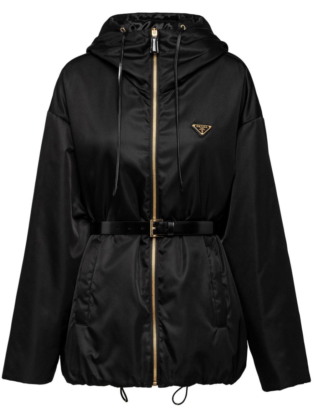 Re-Nylon hooded blouson jacket<BR/><BR/><BR/> 29E097 1WQ8F0002 PRADA 