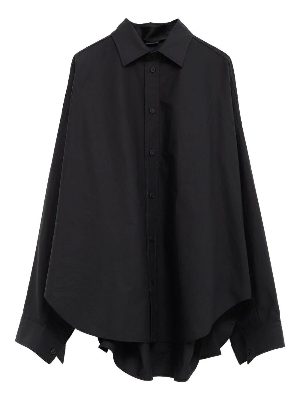 Lace-up Shirt in Black 831657 TRM281000 BALENCIAGA 