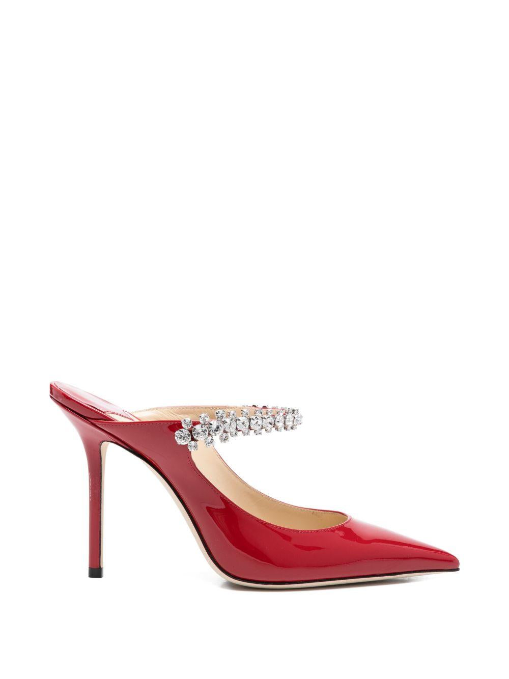 Bing 100 heeled mules BING100PAT RUBY RED JIMMY CHOO 