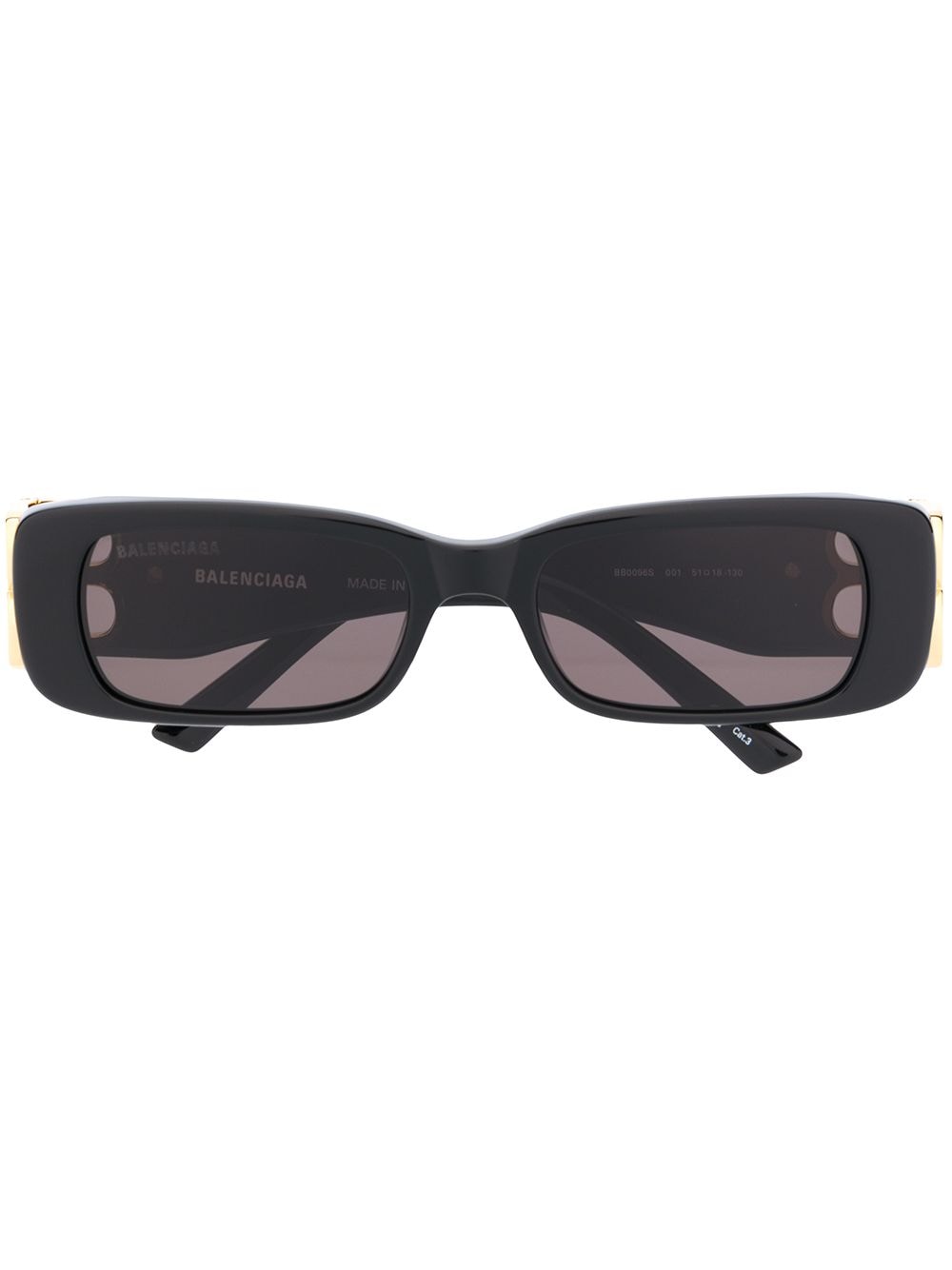 Black acetate rectangular frame BB Sunglasses