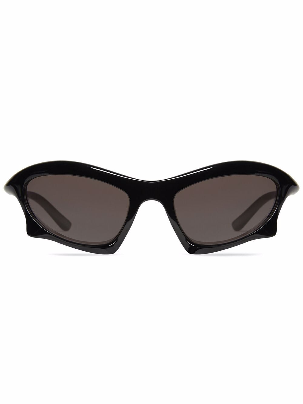 Black acetate Bat rectangle sunglasses