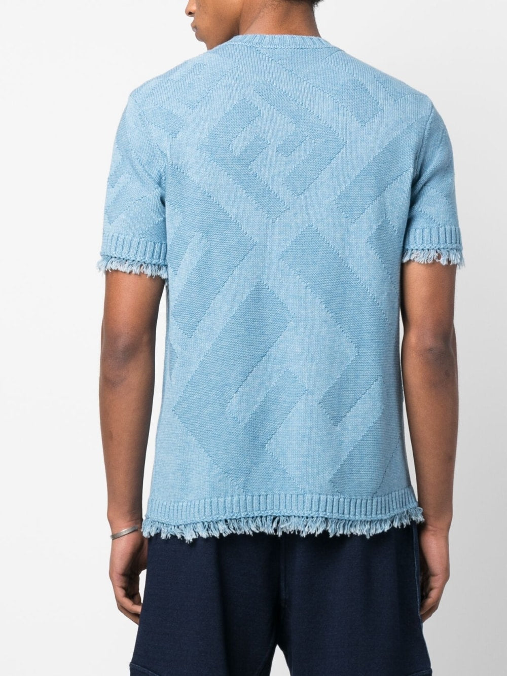 Monogram-jacquard knitted top