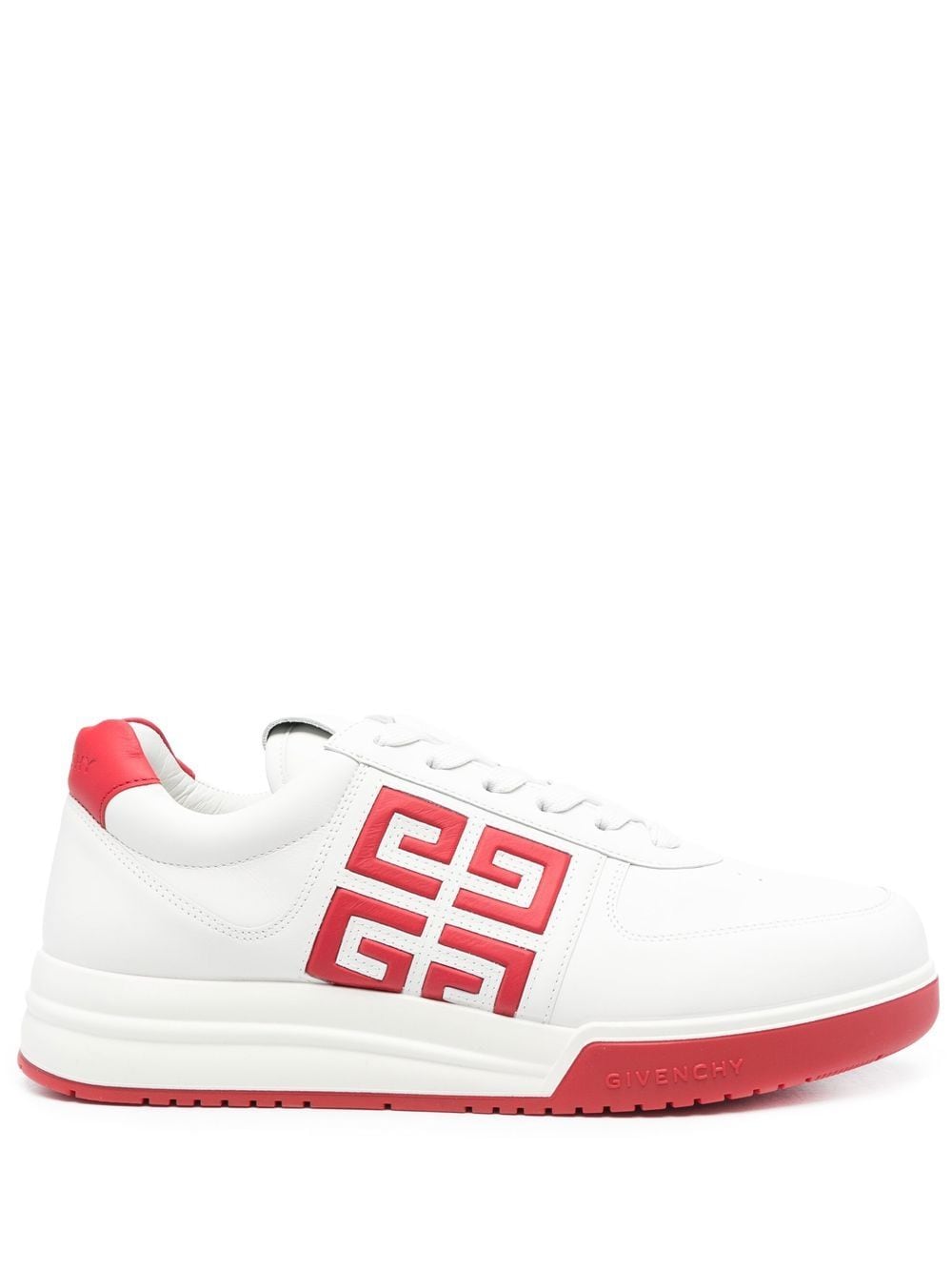 Red/white 4G low-top sneakers