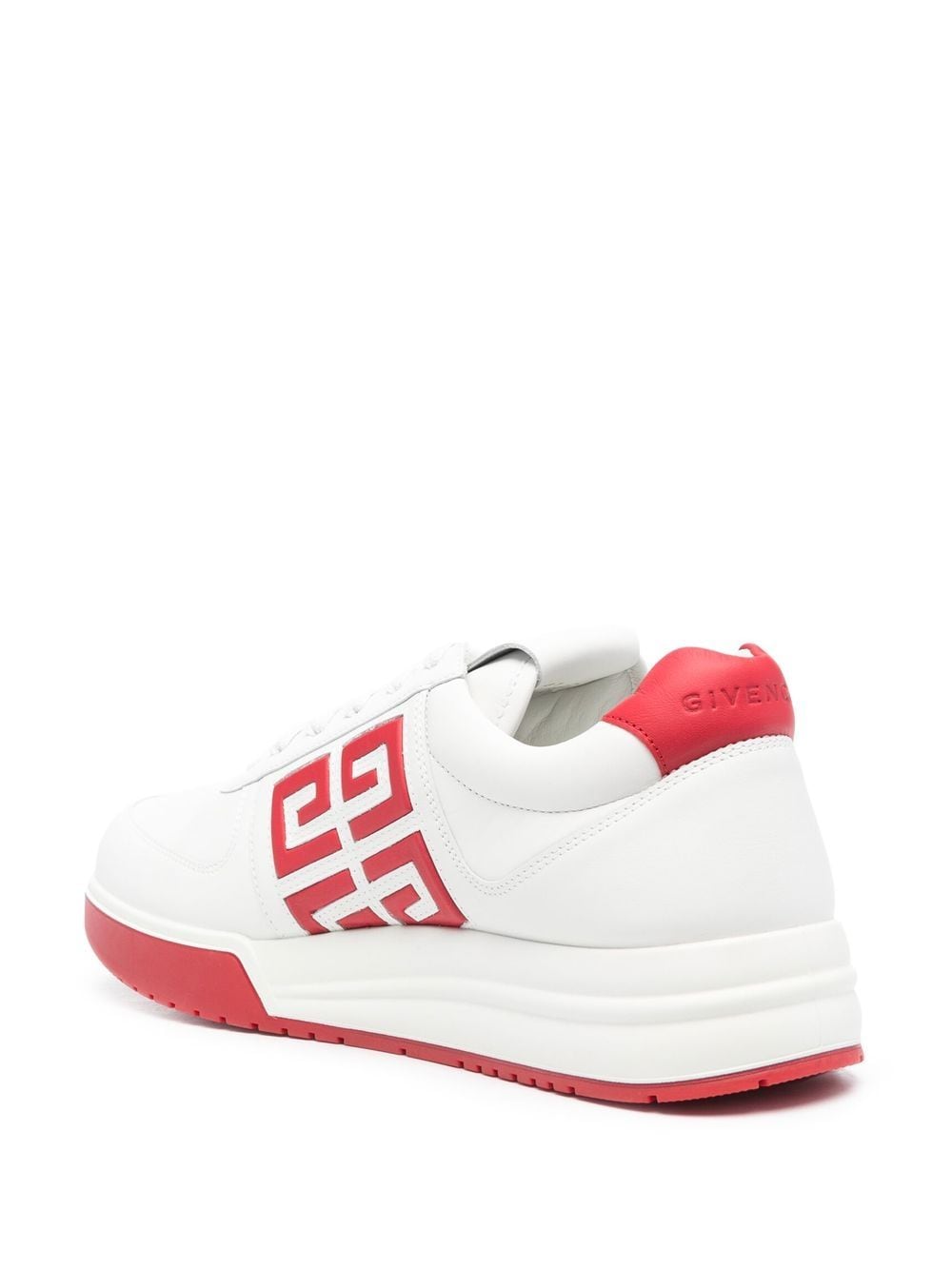 Red/white 4G low-top sneakers