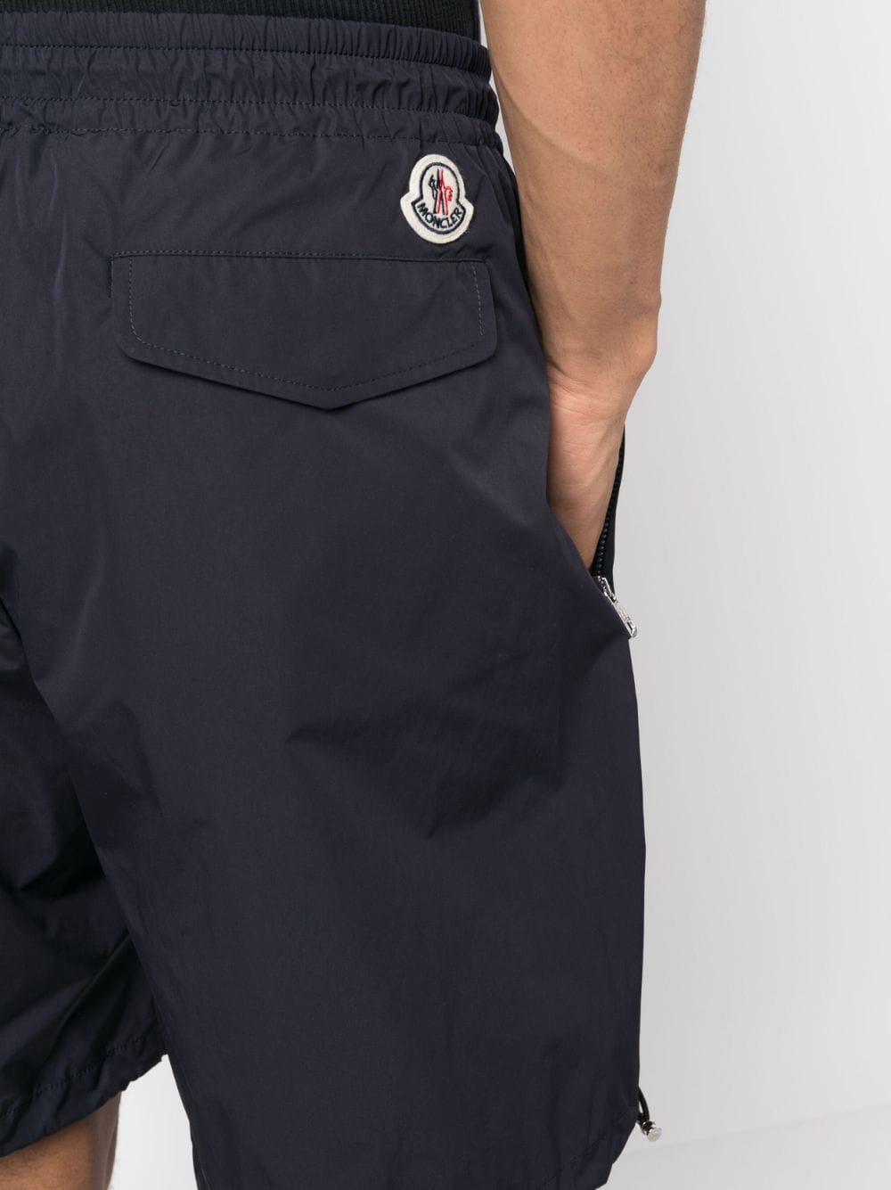 Logo-patch drawstring bermuda shorts