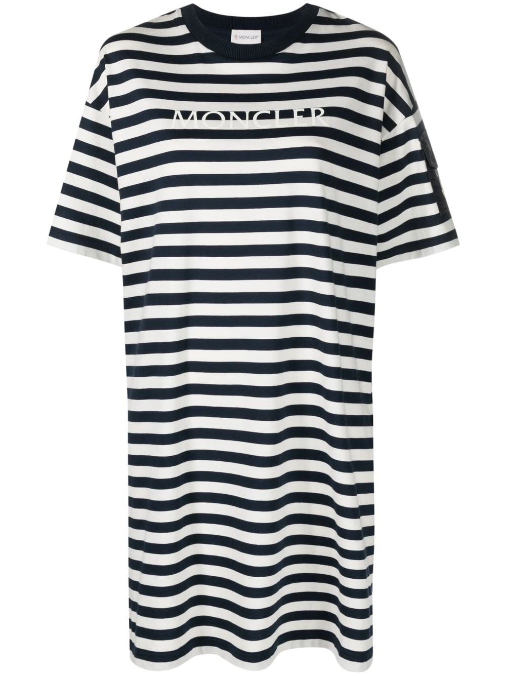 Logo-print striped T-shirt dress