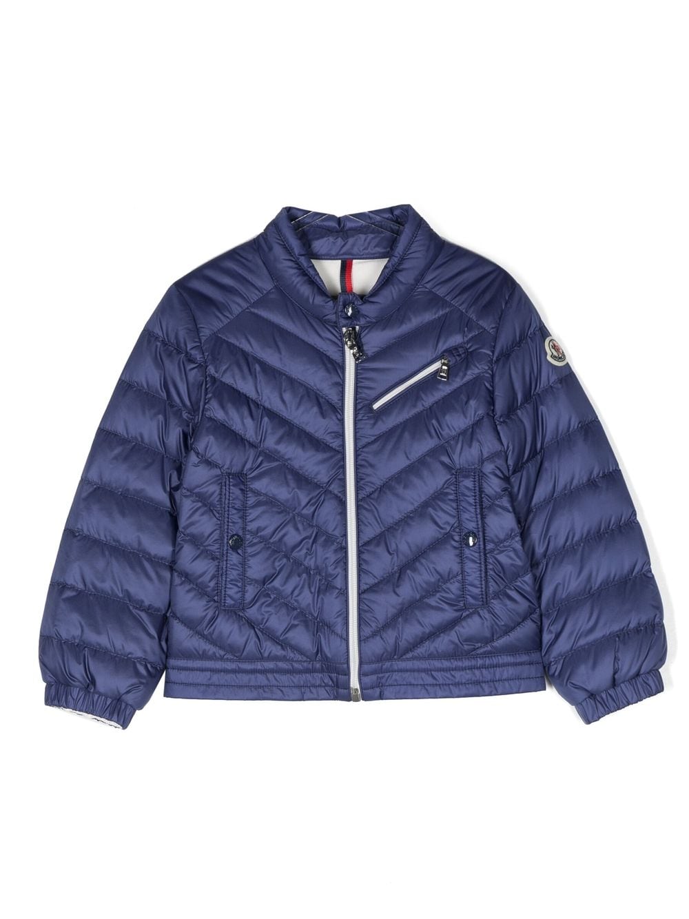 Logo-patch goose-down padded jacket