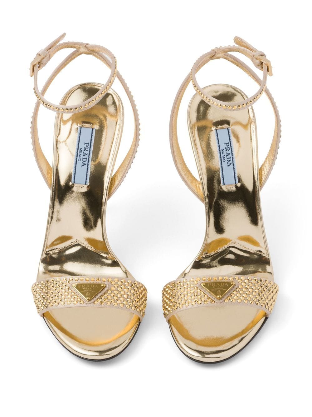 Crystal-embellished satin sandals