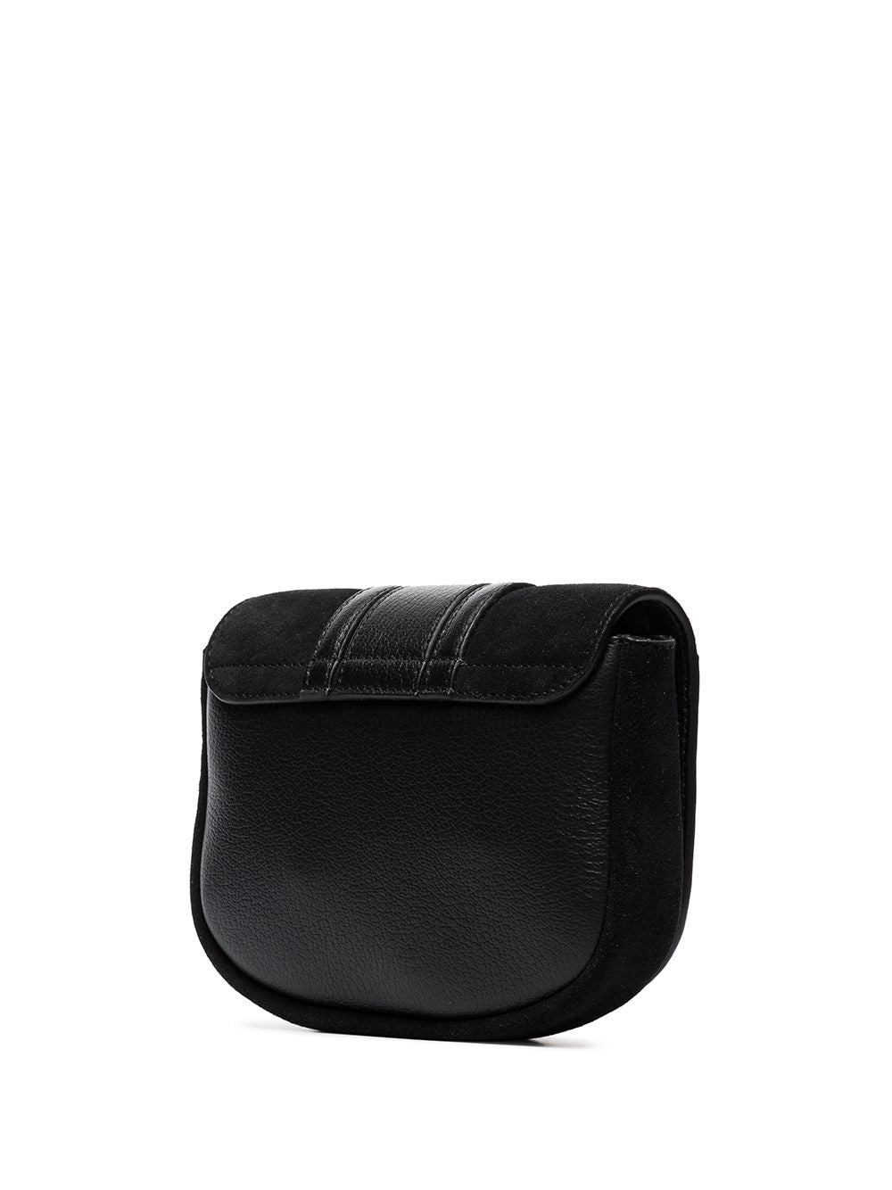 Black leather/calf leather mini Hana bag