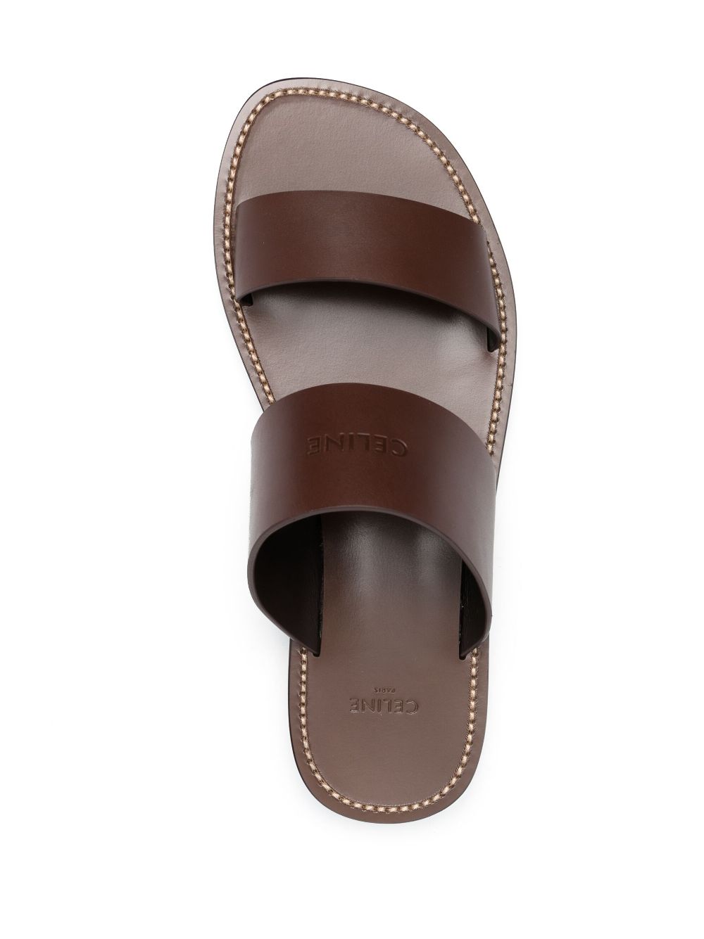 Logo-debossed leather sandals