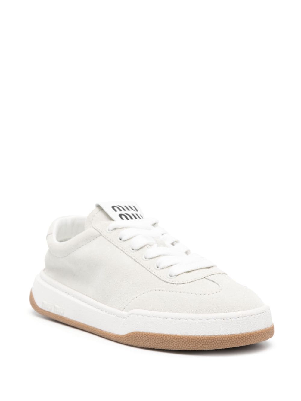Logo-patch suede sneakers<BR/><BR/><BR/><BR/><BR/><BR/>