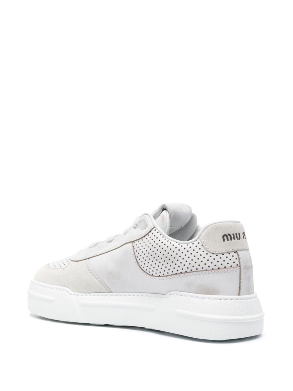 Logo-print leather sneakers<BR/><BR/><BR/>