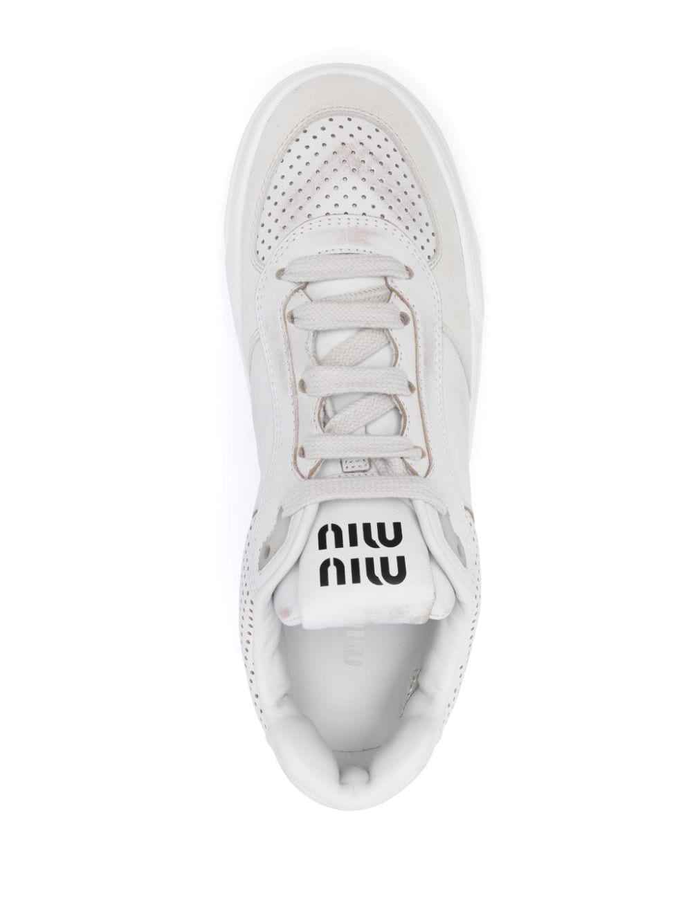 Logo-print leather sneakers<BR/><BR/><BR/>